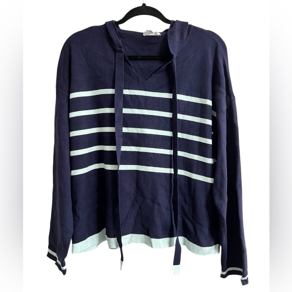 Anniewear Women’s Lightweight Striped Hoodie Top